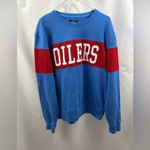 Houston Oilers ‘47 Brand Pullover Sweatshirt Blue Red Men’s 2XL XXL EUC